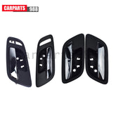 Interior Door Handle Front / Rear LH / RH for Chevy GMC Pickup Black & Chrome 6B93BC-57