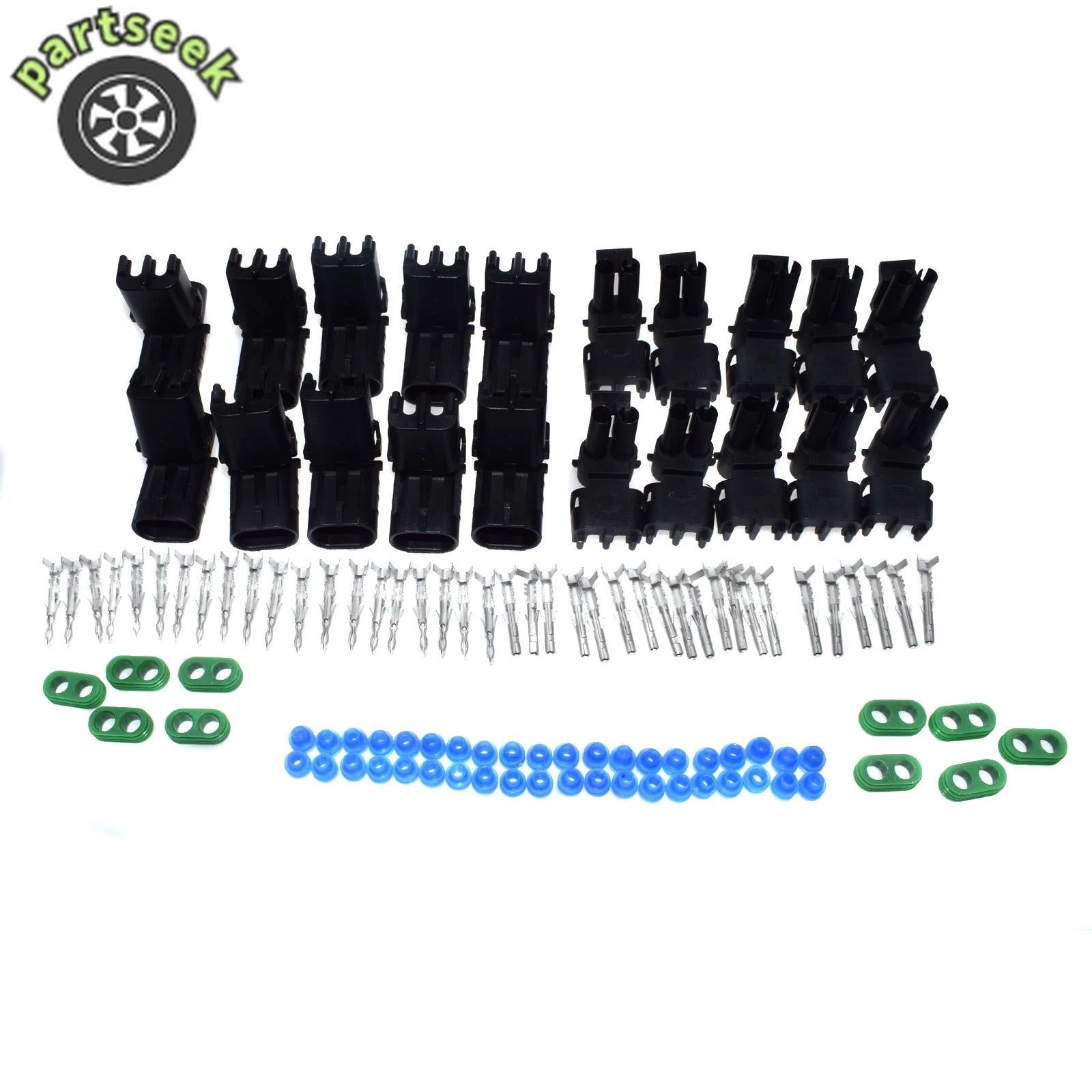 10 Set of 12 14 16 18 Gauge 2 Pin Position Terminal Weather Pack Connector Kit 6B93BC-57