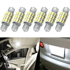 6X AUXITO 31MM-36MM Festoon LED Map Dome License Plate Light Bulb Kit White EOA AUXITO