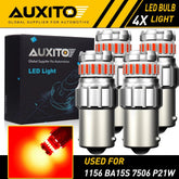 4X 1156 7506 LED Back Up Light Brake Tail Lamps High Mount Stop Bulbs 2F EOA 6B93BC-57