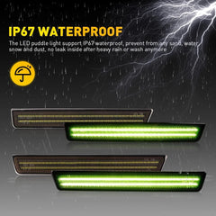 Front Rear Bumper Side Marker Lights For 2015-22 Dodge Challenger Green Smoked A 6B93BC-57
