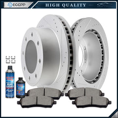 Rear Ceramic Brake Pads And Rotors Set For 1999 2003 2004 FORD F 250 SUPER DUTY 6B93BC-57