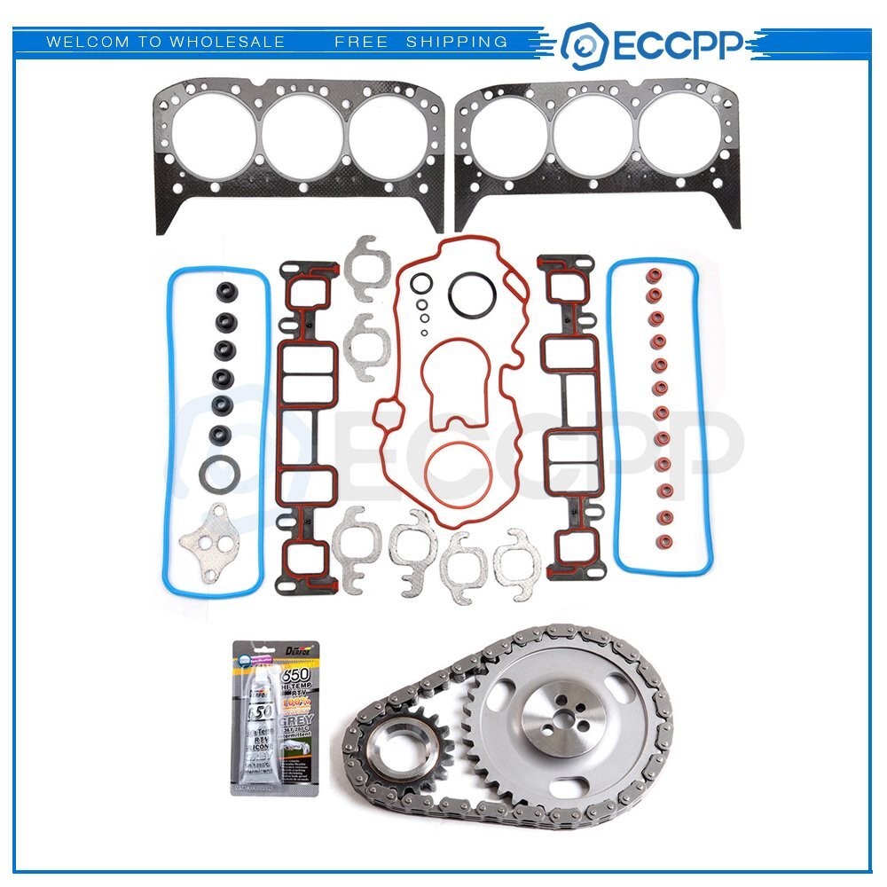 Timing Chain kit + Head Gasket set For 96-01 Chevrolet GMC Isuzu Oldsmobile 4.3L 6B93BC-57