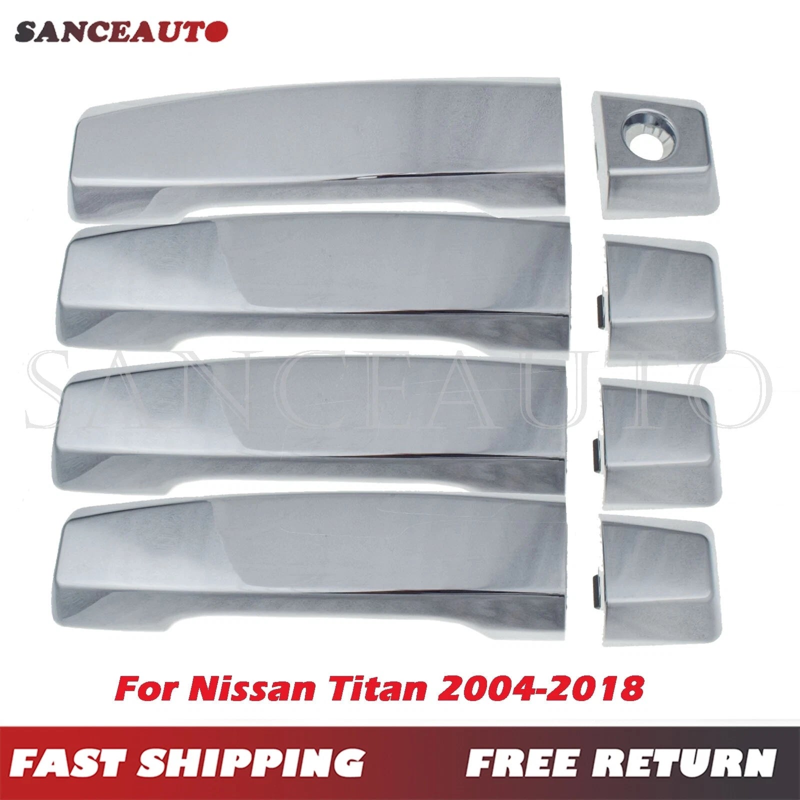 Front Rear LH RH Exterior Chrome Door Handle For 04-15 Nissan Titan Armada 04-10 6B93BC-57