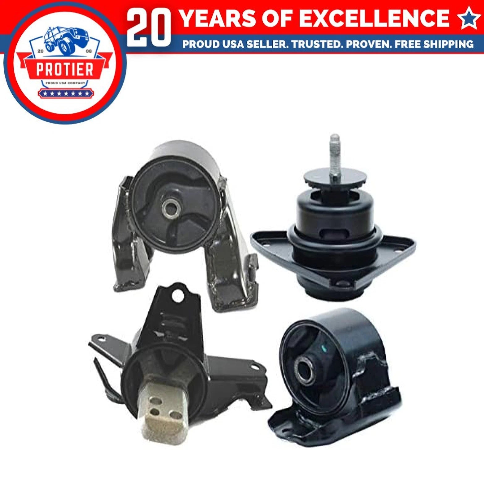 Fits 2007-2011 Hyundai Elantra 2.0L MANUAL Trans Motor & Trans Mount Set 4PCS : 6B93BC-57