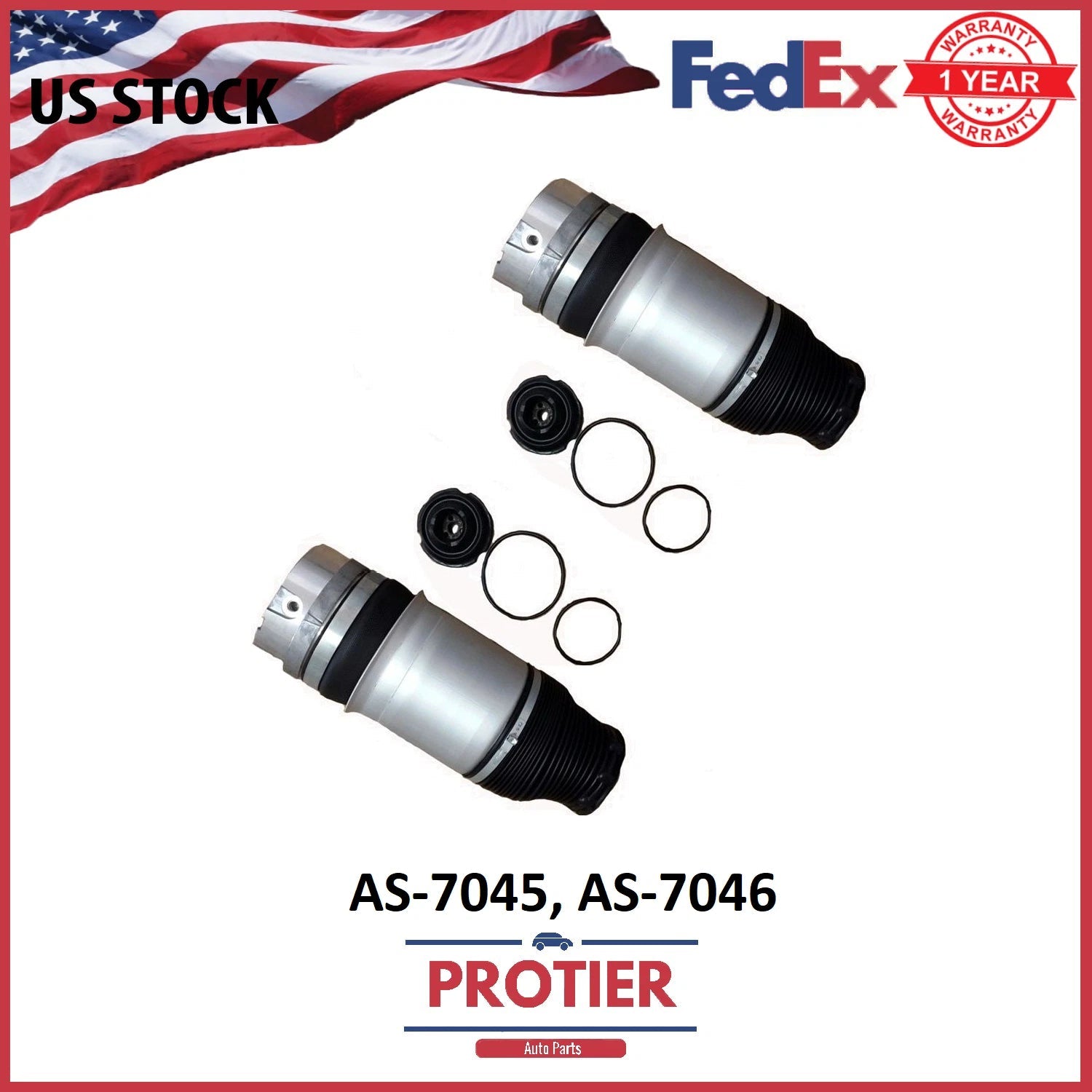 Fits Audi Q7 2007-15 Cayenne 2003-10 Touareg 2004-10 Air Suspension Springs Pair 6B93BC-57