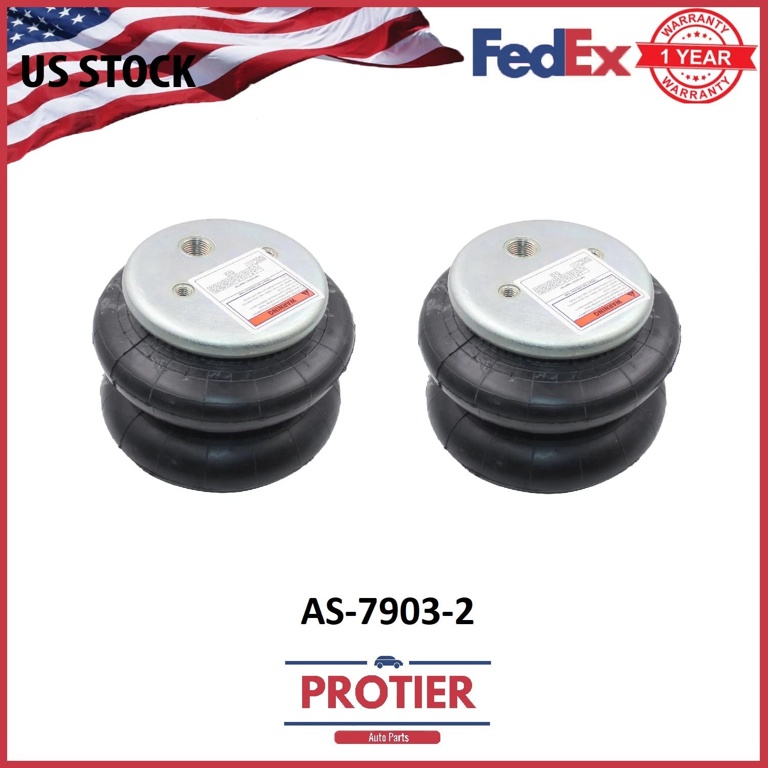 Heavy Duty Standard 2600lb. Air springs 1/2"npt Port fbss 583 6B93BC-57