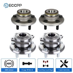 Front & Rear Wheel Hub Bearing For 2005-2009 Chrysler 300 Dodge Charger RWD Only KOEEP