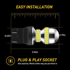 AUXITO 7443 7440 LED TURN SIGNAL LIGHT BULBS ANTI HYPER FLASH SUPER BRIGHT WHITE AUXITO