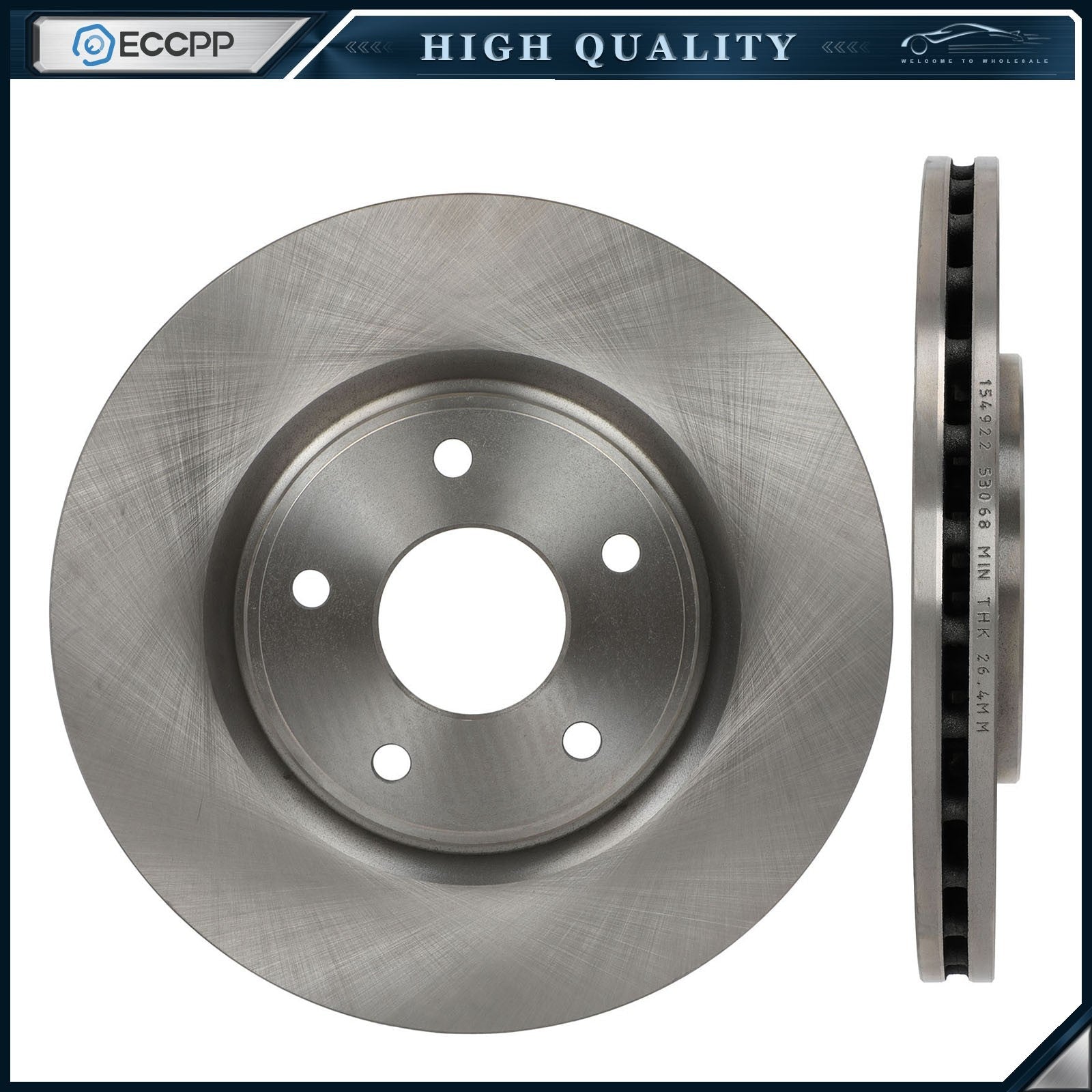 Front Brake Discs Rotors For CHRYSLER TOWN & COUNTRY 2012 - 2016 6B93BC-57