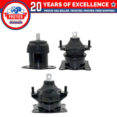 Front & Rear Motor Mount Set 3PCS for 2004 - 2008 Acura TSX 2.4L for Auto Trans 6B93BC-57