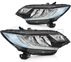Fits 2014-2020 Honda FIT Front Headlights Assembly w/ Reflective Bowl Lamps 6B93BC-57