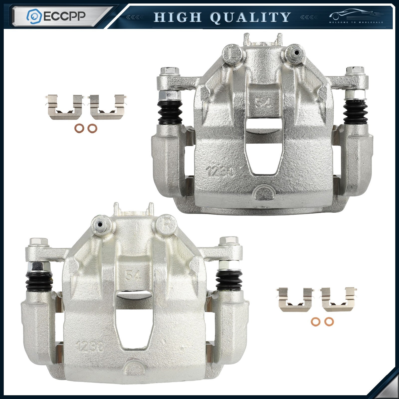 Front Brake Calipers 2Pcs For 2012-2014 Dodge Attitude 2012-2017 Hyundai Accent 6B93BC-57