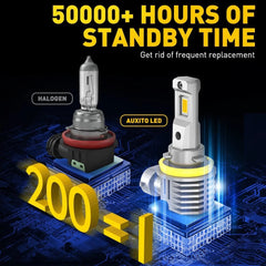 AUXITO H8 H11 LED Headlight Kit Low Beam Bulbs Super Bright 3000K YELLOW GOLDEN AUXITO