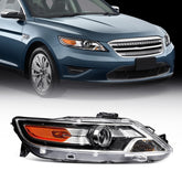 Passenger Right Side Headlight For 2010-2012 Ford Taurus 3.5L Black Amber 6B93BC-57