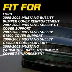 Front Driver Passenger Side Bumper Fender Bracket For 2005-2009 Ford Mustang EOA 6B93BC-57
