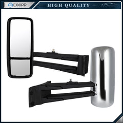 For 2012-2020 Peterbilt 579 Truck Door Mirrors Complete Pair Left Right Chrome 6B93BC-57