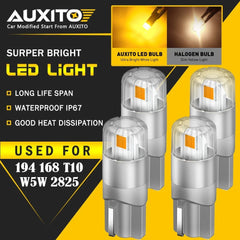 4X Canbus LED Front Side marker Light Bulb 168 192 2825 2821 T10 3000K Amber EA 6B93BC-57