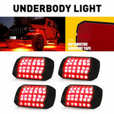 4 PCS Waterproof Underglow Underbody Lighting Kit Pure Red LED Rock Lights EOA 6B93BC-57