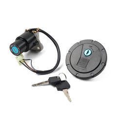 4 Wire Igntiton Swtich Fuel Gas Tank Cap Lock Set For Kawasaki KLR650 2008-2018