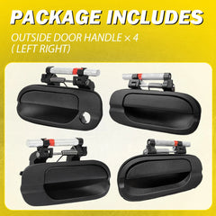 4pcs Exterior Door Handles Set Fits for 2000-2006 Nissan Sentra Front & Rear EOA 6B93BC-57