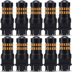 LOT 2-10 AUXITO 3157 3057 4057 LED Amber Yellow Turn Signal Light bulb 48H EOA AUXITO