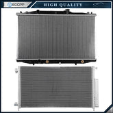 Aluminum Radiator & AC Condenser Cooling Kit For 03-07 Honda Accord 6B93BC-57