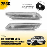 Front Side Marker Lights Clear Housing For 2011-16 MINI Cooper R60 R61 Paceman A 6B93BC-57