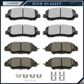 Front & Rear Ceramic Brake Pads w/Hardware for 2016 2017 2018 - 2021 Mazda CX-5 6B93BC-57