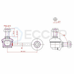 4x Front Rear Stabilzier Sway Bar Links Suspenion For 2007-2015 2016 Honda CR-V 6B93BC-57