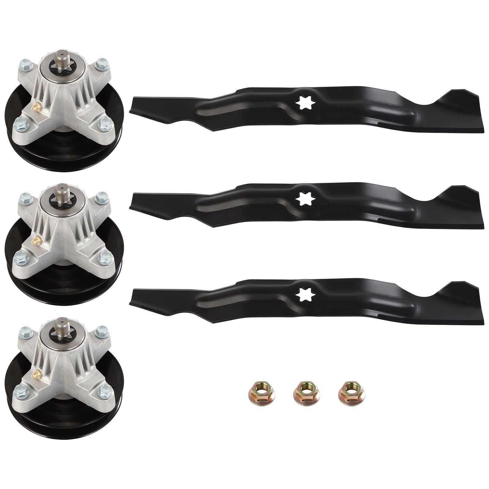50” Deck Spindle Blade Kit For Cub Cadet LTX1050 LTX1050KH VT BLADE SPM199562627 6B93BC-57
