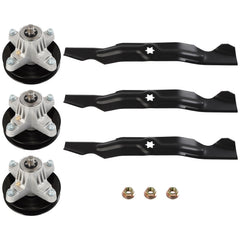 50” Deck Spindle Blade Kit For Cub Cadet LTX1050 LTX1050KH VT BLADE SPM199562627 6B93BC-57