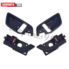Pair Left Right Black Inside Door Handle + Bezel for 2003-2008 Hyundai Tiburon 6B93BC-57