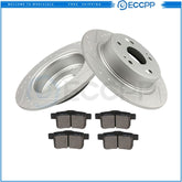 Rear Brake Rotors And Metallic Pads For 2008-10 Honda Accord 2010 Acura TSX 3.5L