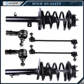 Front Struts + Sway Bars + Outer Tie Rods For 2008-2011 Ford Focus 2.0L & 2.3L 6B93BC-57