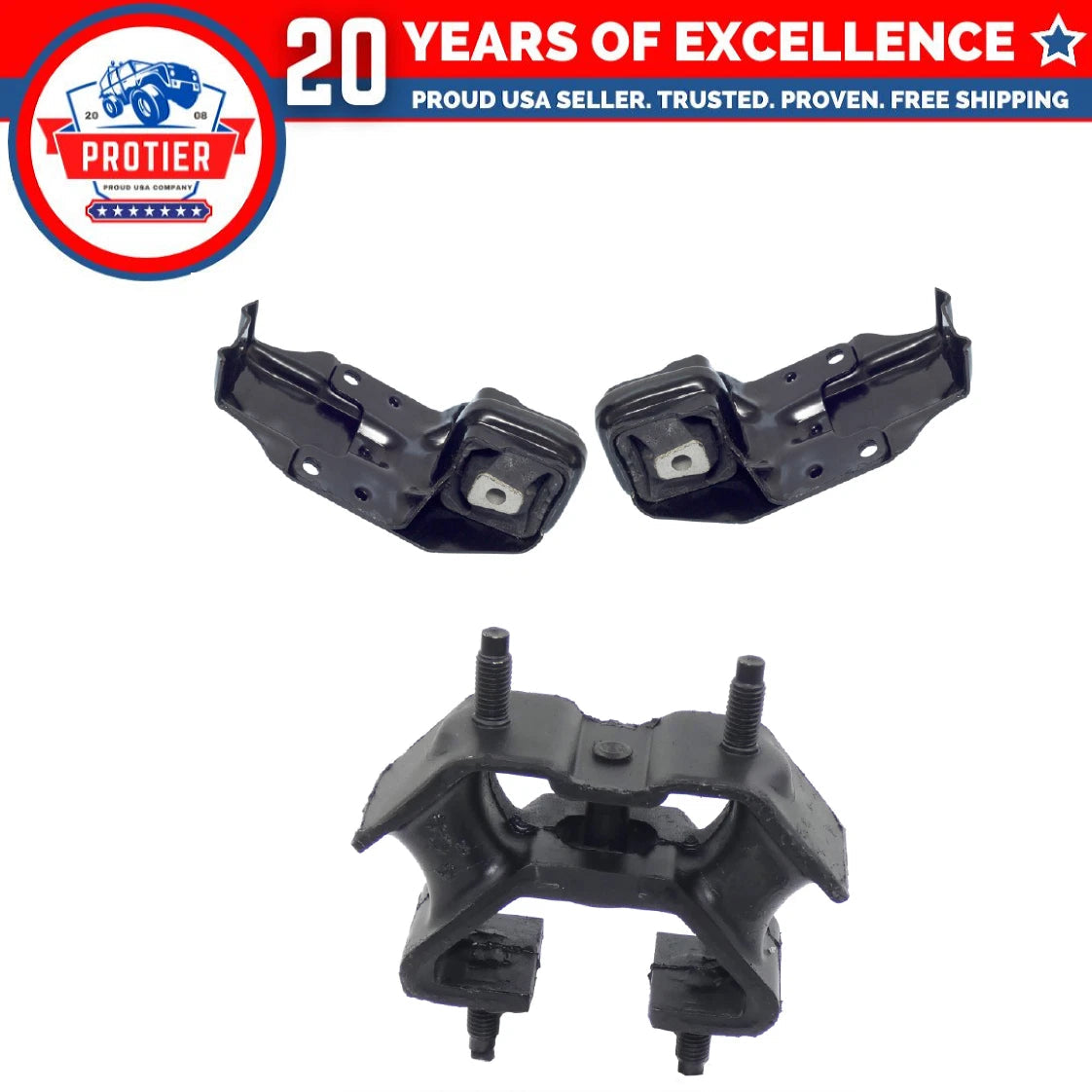 Engine Motor & Trans Mount Set 3PCS for 2000 - 2005 Chevrolet Impala 3.4L 6B93BC-57