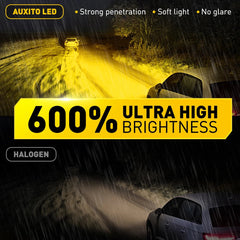 AUXITO H11 H8 LED Headlight Fog Light Bulbs Kit YELLOW GOLDEN High Low Beam EA AUXITO