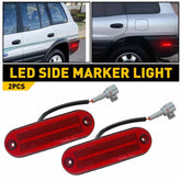For 1996-00 Toyota RAV4 Red Rear Bumper LED Side Marker Lights Left Right 2x EOA 6B93BC-57