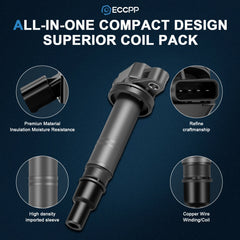 ECCPP 4 Ignition Coils For 2007-2011 Toyota Camry 2009-2012 Toyota Matrix 2.4L ECCPP