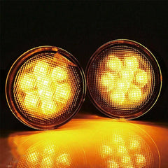 Front Amber LED Turn Lights Signal for Jeep Wrangler 2007-2018 JK (Smoke Lens) 6B93BC-57