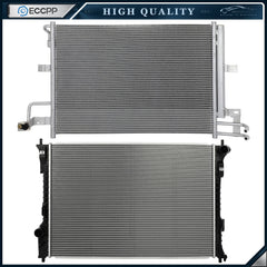Aluminum Radiator & AC Condenser Cooling Kit For 2011 2012 13-19 Ford Explorer 6B93BC-57