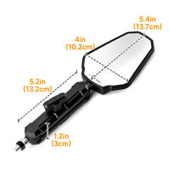 Adventure Motorcycle Mirrors 7/8" Handlebar Mount M10 M8 For kawasaki KLR Suzuki
