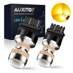 4x AUXITO Yellow Amber 3157 LED DR Turn Signal Parking Light Blinker Corner Bulb AUXITO