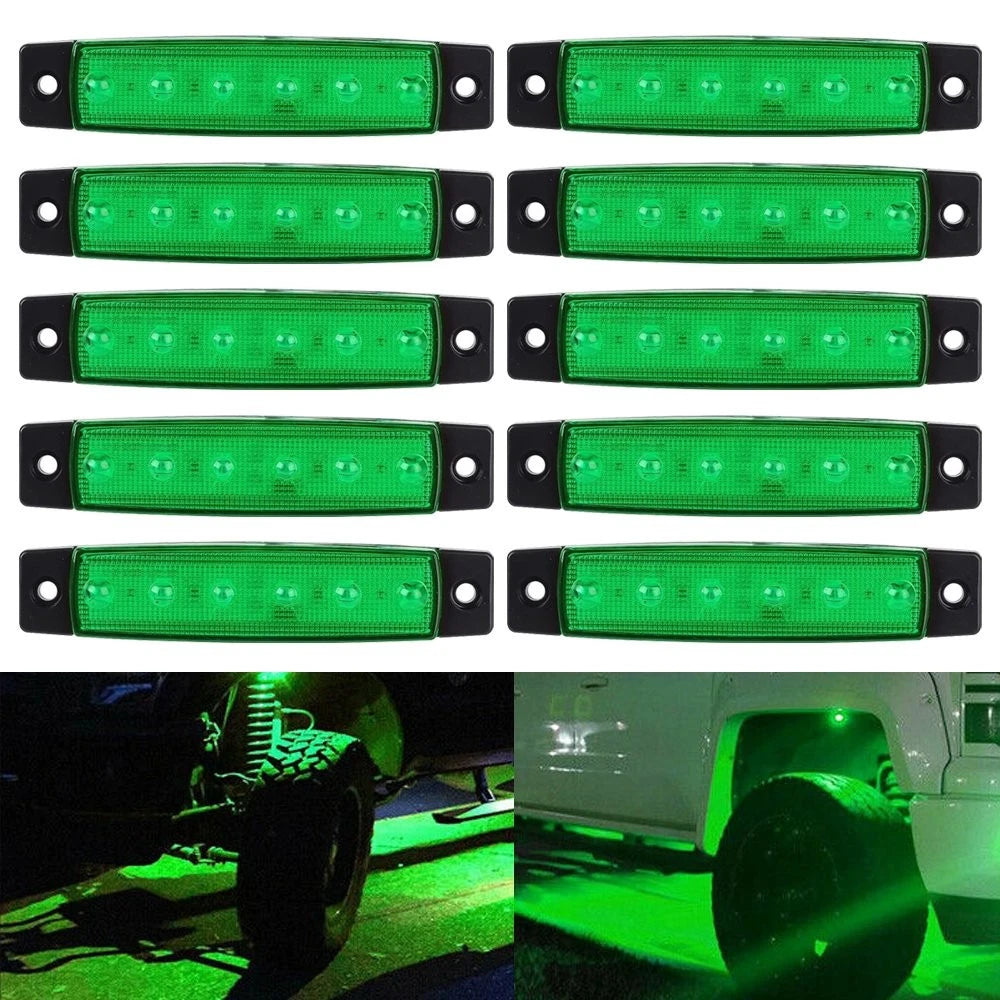 10X Green LED Rock Lights Underbody Light For Jeep Offroad Truck UTV ATV Boat EO 6B93BC-57