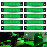 10X Green LED Rock Lights Underbody Light For Jeep Offroad Truck UTV ATV Boat EO 6B93BC-57