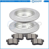 Rear Slotted Brake Rotors And Metallic Pads Set For 1999-2002 2003 Acura TL 3.2L 6B93BC-57