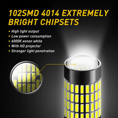AUXITO 1156/3157/7443/PSX24W Reverse Light Canbus Backup Bulbs Parking White DRL 6B93BC-57
