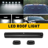 3PC White Full LED Cab Roof Marker Lights Assy For 07-up Chevy GMC 2500HD 3500HD 6B93BC-57