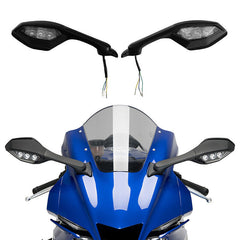 For Yamaha YZF R1M 2016-2024 YZF R1S 2016-2018 Rear View Mirrors LED Turn Signal