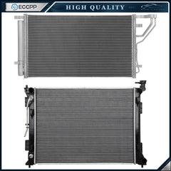 Aluminum Radiator & AC Condenser Cooling Kit For 2018 2017 2016 Kia Optima 6B93BC-57